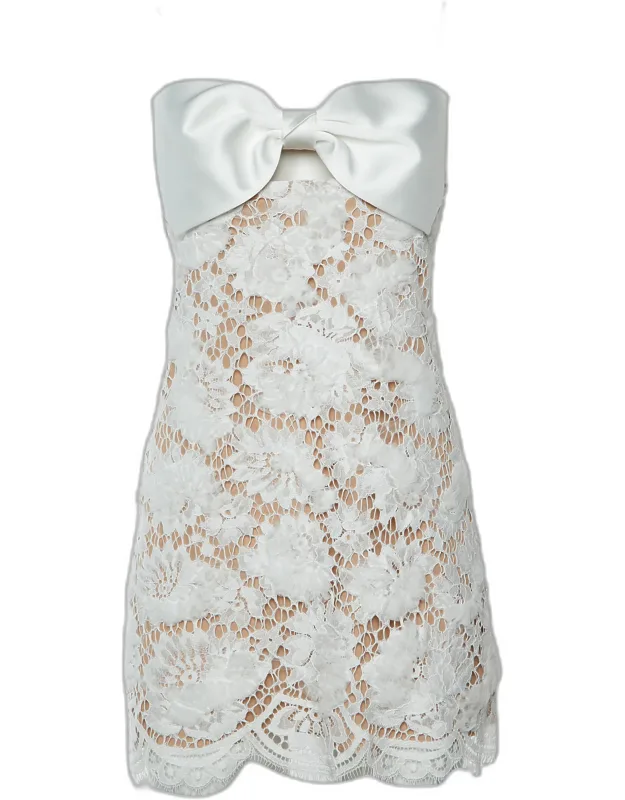 Lace Bow Mini Dress