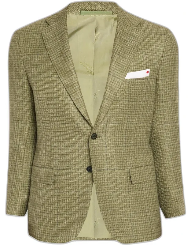 Tonal Plaid Wool-blend Single-breasted Sport Coat