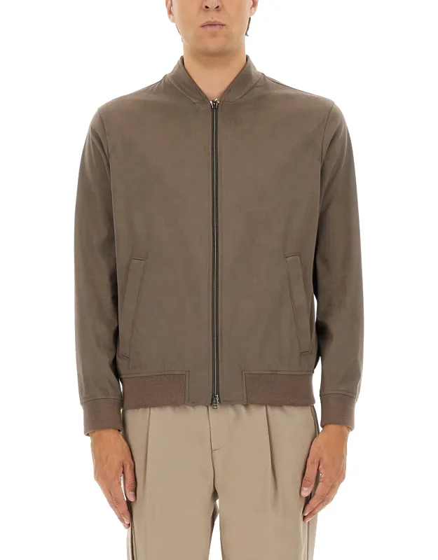 Resort Bomber Jacket In Suede Alternatives