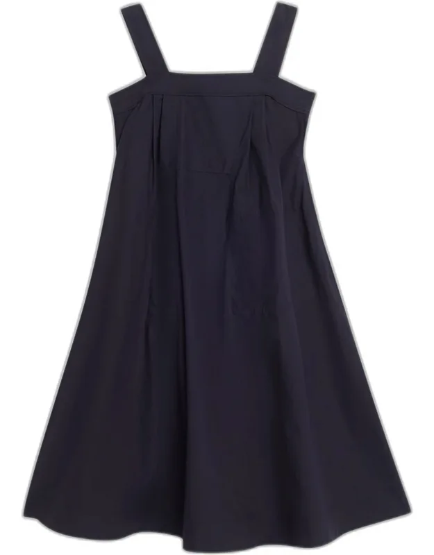 Square-neck Cotton Midi Dress