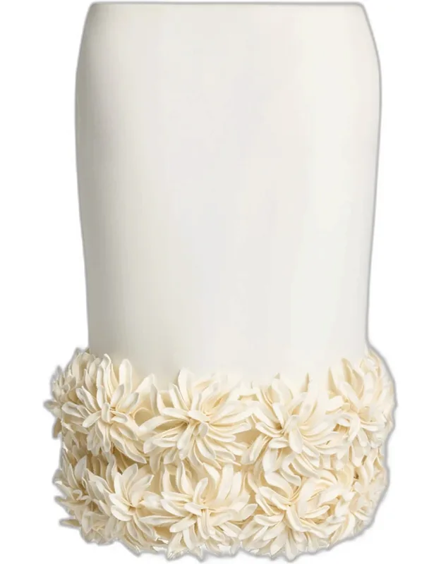 Flower Midi Pencil Skirt