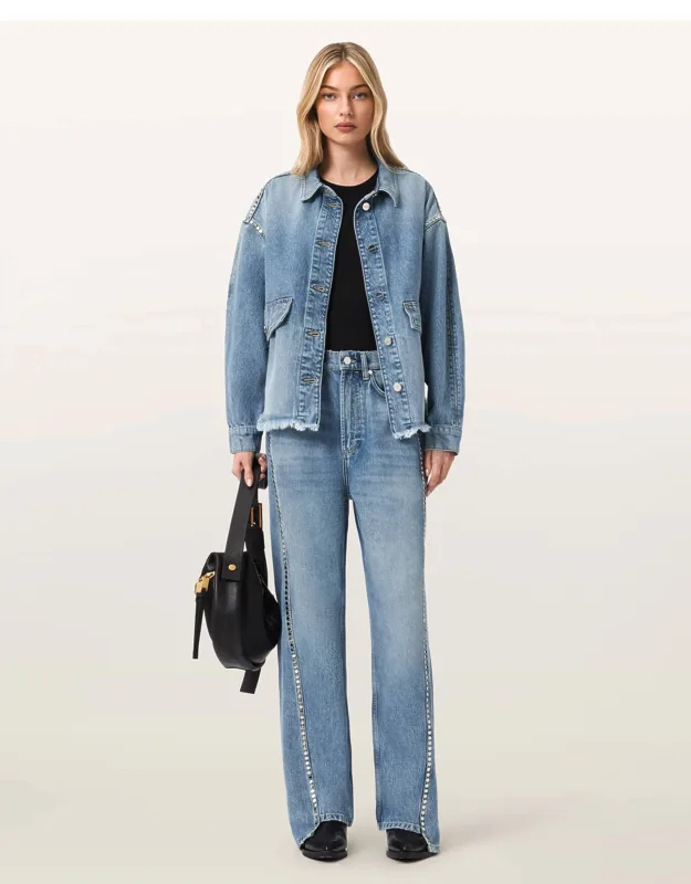 Frankie Loose Fit Stud Denim Jeans