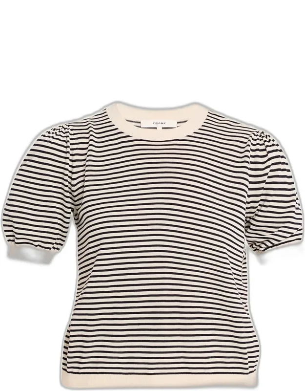 Striped Gather Sweater