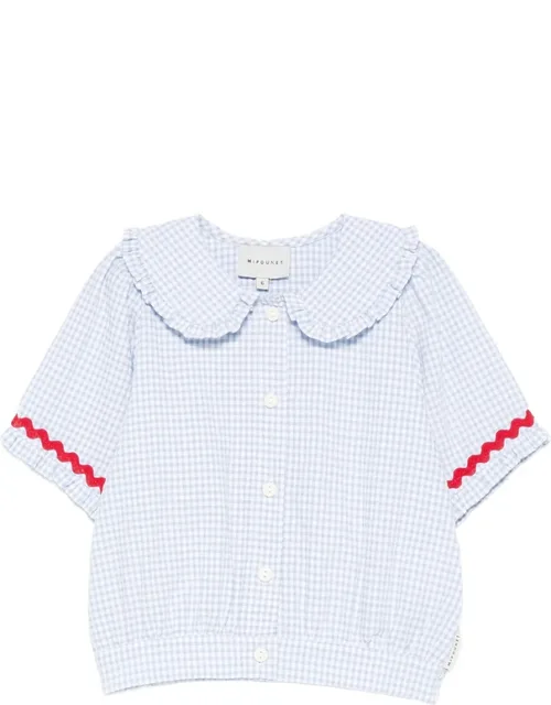 Ruffled Gingham Top