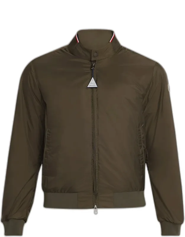 Reppe Nylon Collar-logo Full-zip Jacket