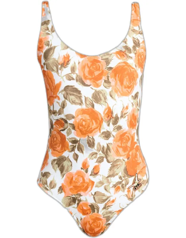 Floral Bow One-piece Swimsuit