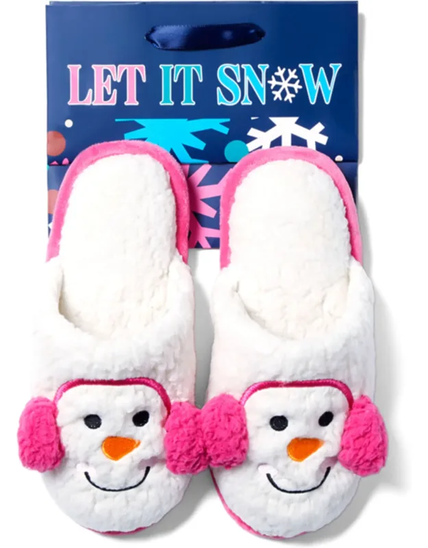 Cozyfoams Holiday Novelty Scuff Slippers With Gift Bag