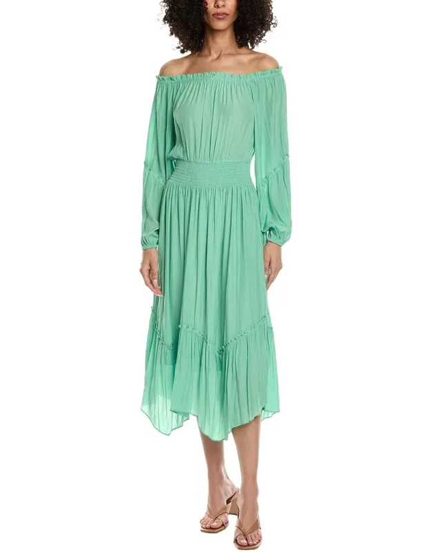 Junia Maxi Dress With Elastic Off-the-shoulder Neckline And Smocked Waist
