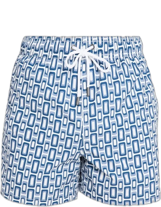 Cruz Short-length Geometric Swim Trunks