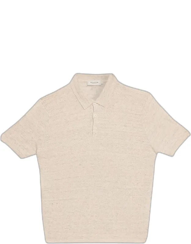 Linen 3-button Knit Polo Shirt