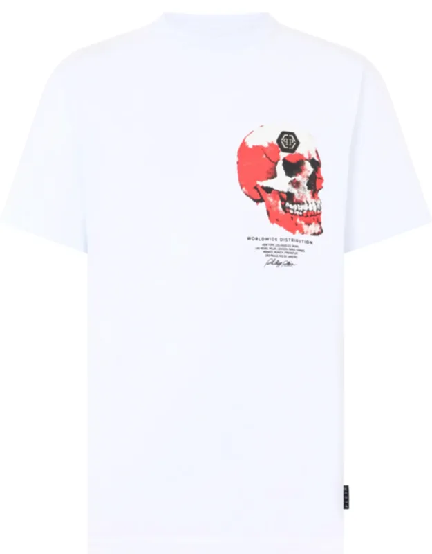 Roundneck T-shirt With Puffy Skull
