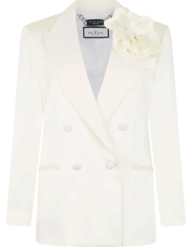 Double-breasted Satin Blazer