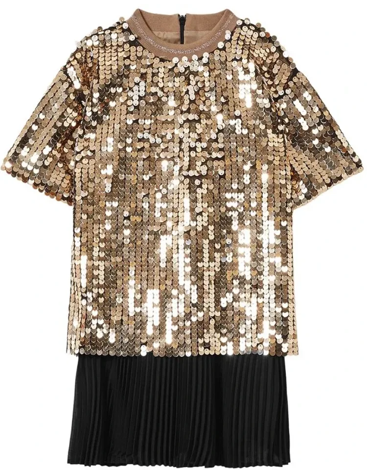 Sequin Tee Shirt Dress