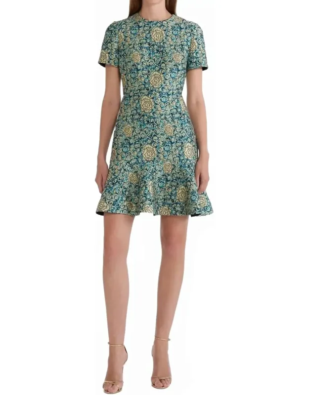 Callaina Rose Brocade Min Dress