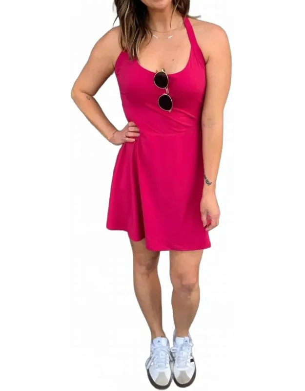 Twist-back Active A-line Dress