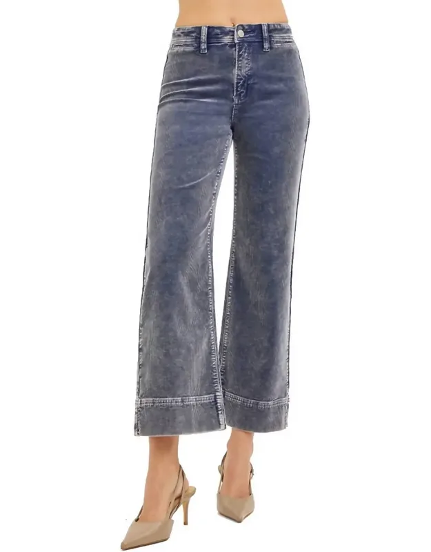 High Rise Crop Corduroy Pants