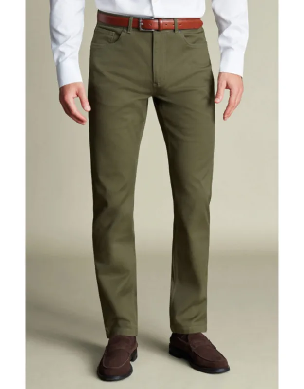 Twill Slim Fit 5 Pocket Jeans