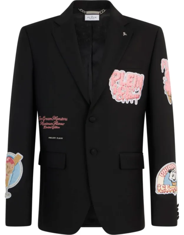 Blazer With Ice Cream Patches