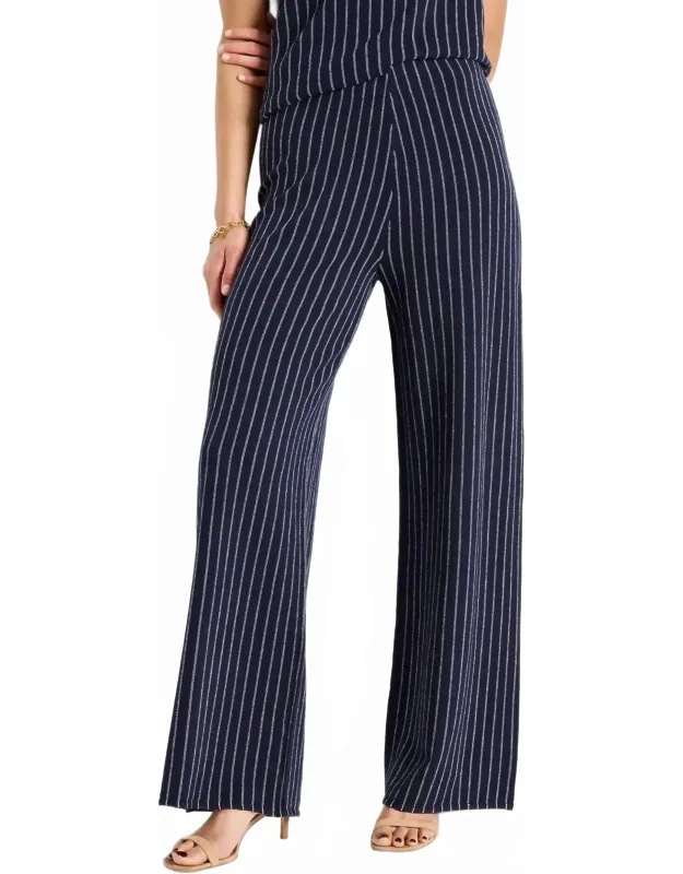 Destination Stripe Wide-leg Knit Pants