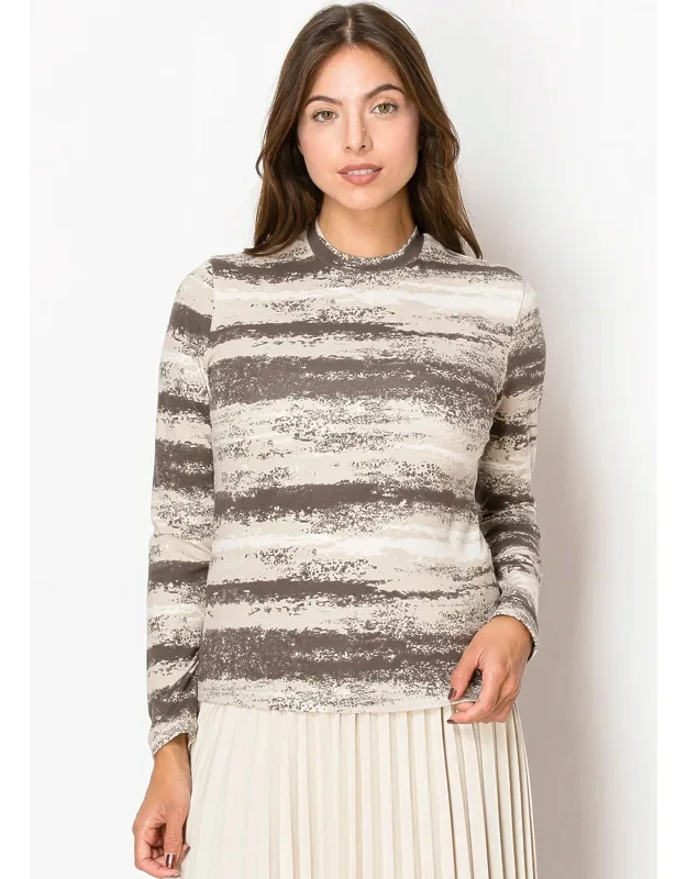 Earthy Brown Stripe Top