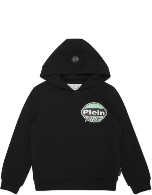 Hoodie Sweatshirt With Strass And Racing Cars