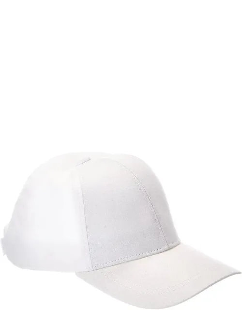 Embroidered Linen Baseball Cap