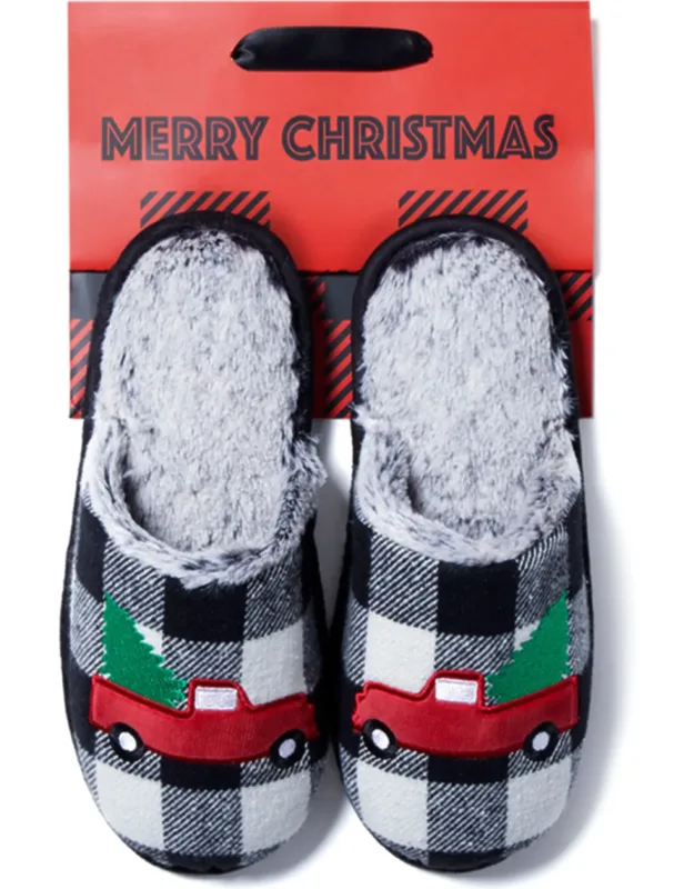 Cozyfoams Holiday Novelty Scuff Slippers With Gift Bag