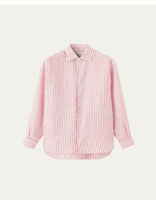 Franco Linen Stripe Button-down Shirt