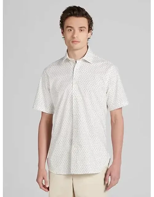 Modern Fit Cotton Blend Button Up Shirt