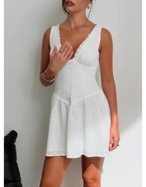 Thinking Bout You Lace Trim Sleeveless Mini Dress