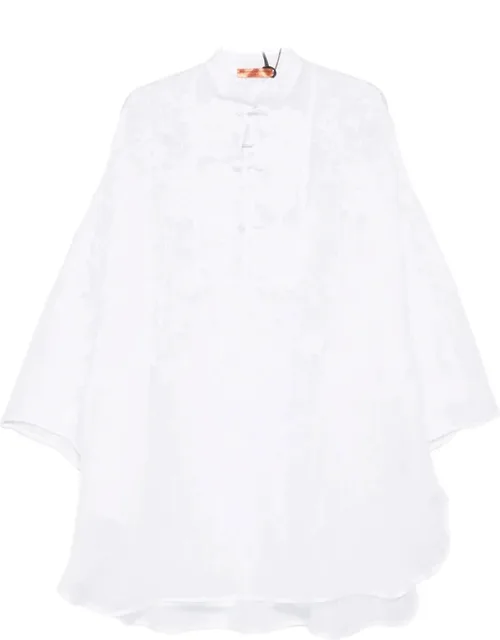 Lace Buttoned Mini Dress