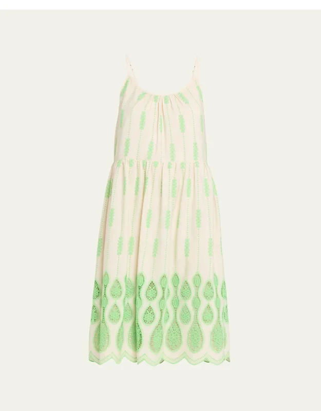 Embroidered Midi Dress