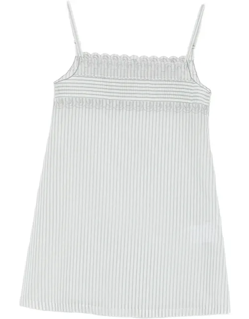 Striped Lace Mini Dress