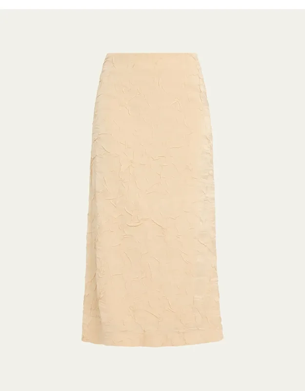 Inez Satin Pencil Skirt