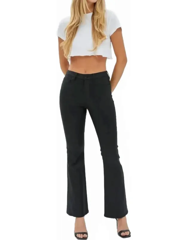 Happi Denim Leather Flared Jeans