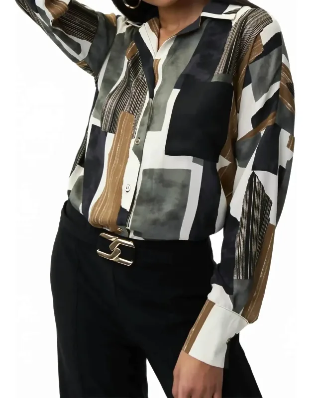 Patch Print Blouse