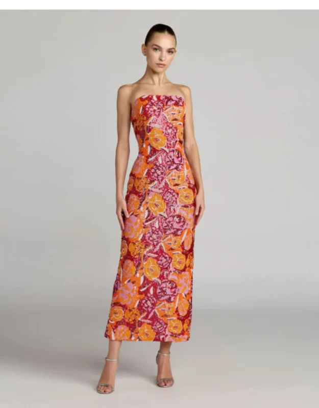 Floral Sequin Midi Dress