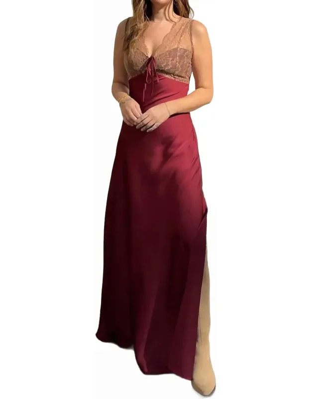 Aitana Satin Maxi Dress