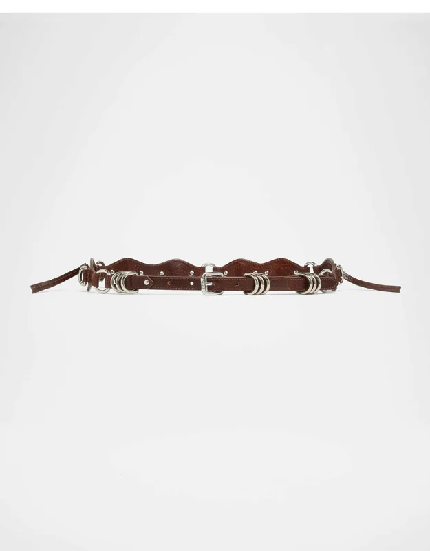 Scalloped Leather Belt