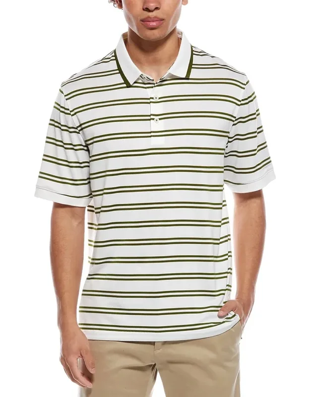 Mesh Double Stripe Polo Shirt