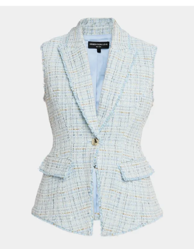Rialto Tweed Sleeveless Blazer