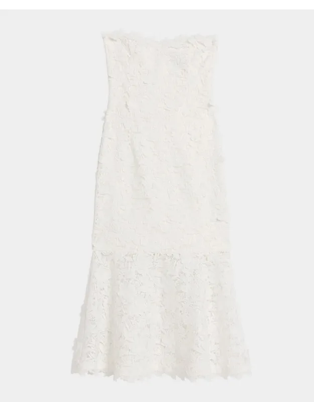 Makaia 3d Butterfly Guipure Lace Midi Dress