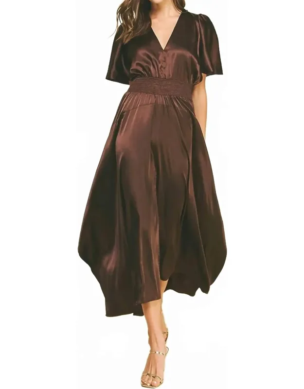 Chiffon Slit Detailed Maxi Dress