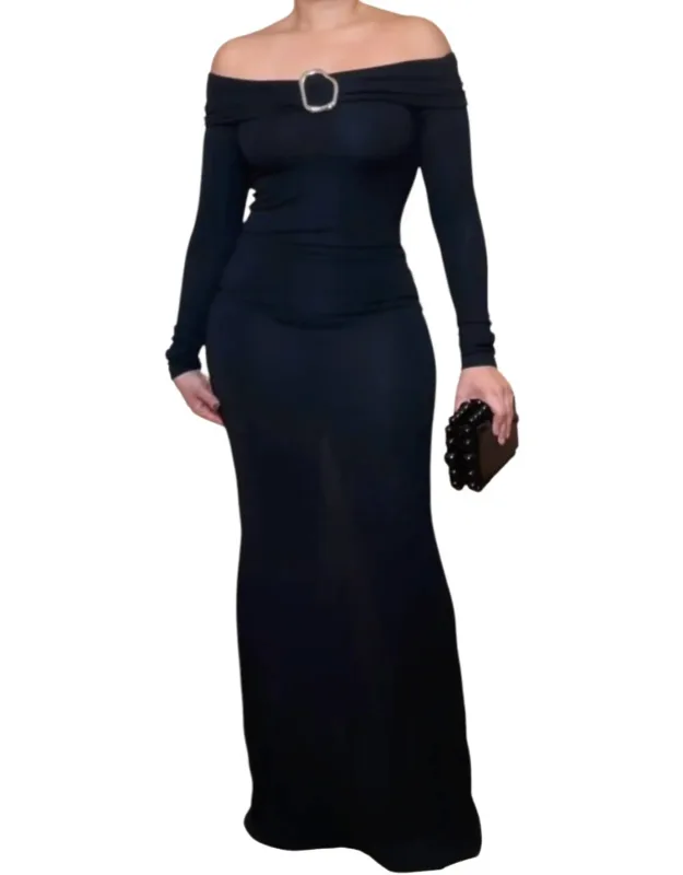 Off Shoulder Long Dress