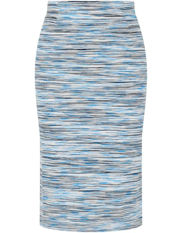Striped Print Pencil Skirt