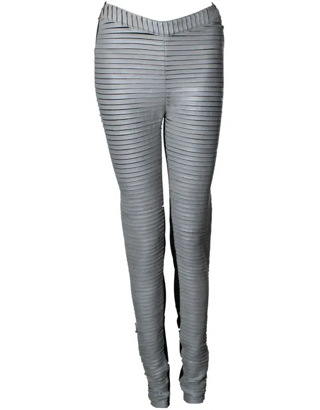 Leather And Nylon Leggings