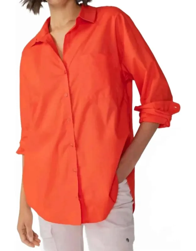 Slit Back Tunic Blouse
