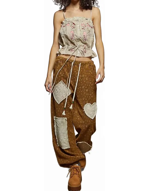 Relaxed Floral Joggers