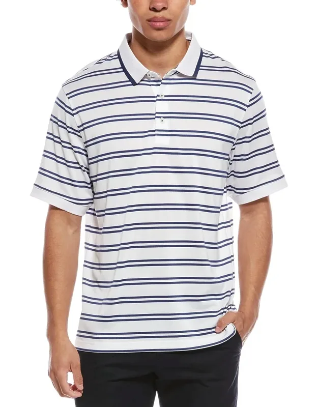 Mesh Double Stripe Polo Shirt