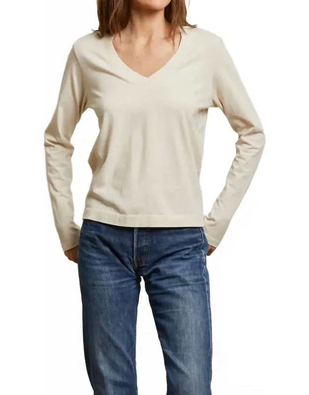 Sinatra Long Sleeve V Neck Top